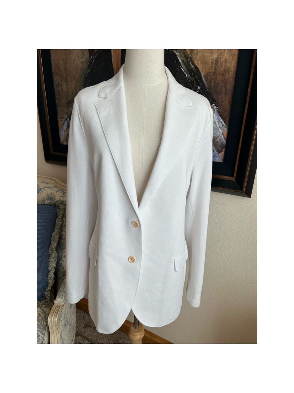 NWOT Eleventy White Blazer L
